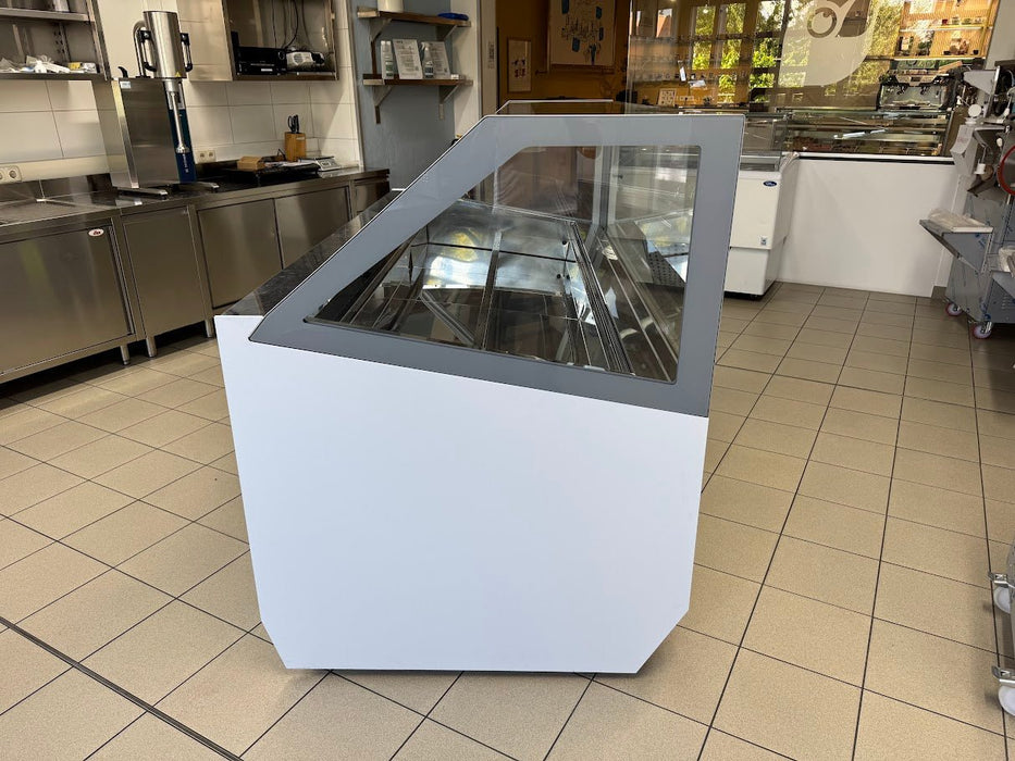 Used ISA MILLENNIUM ST 220 Gelato PRO ice cream display case - top condition (W 220 x D 110 x H 135 cm) - krae - store.com