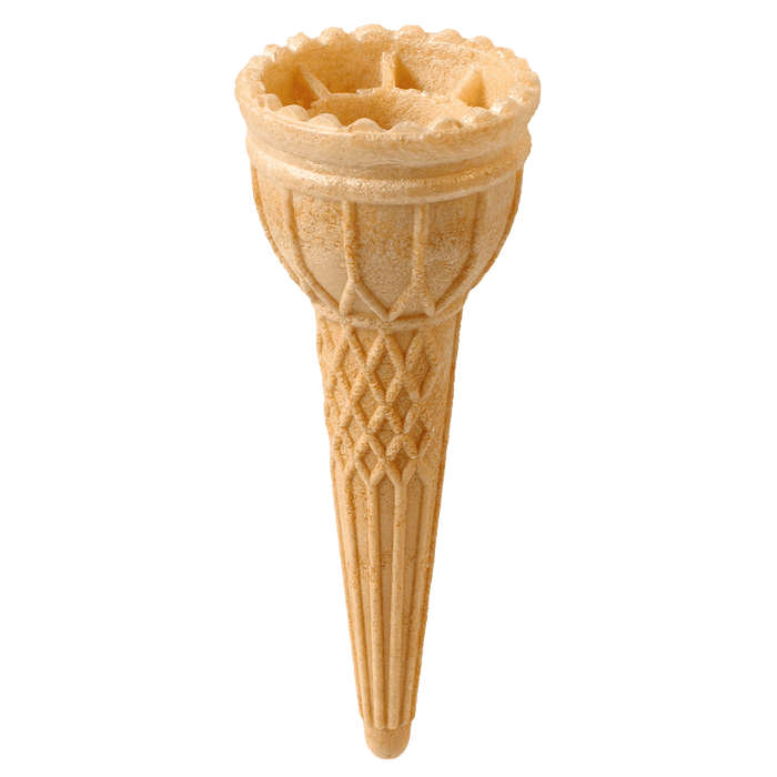 Tulip cones, medium, Ø 45 mm, L 117 mm (700 pcs.) – Crispy ice cream cones - krae - shop.com